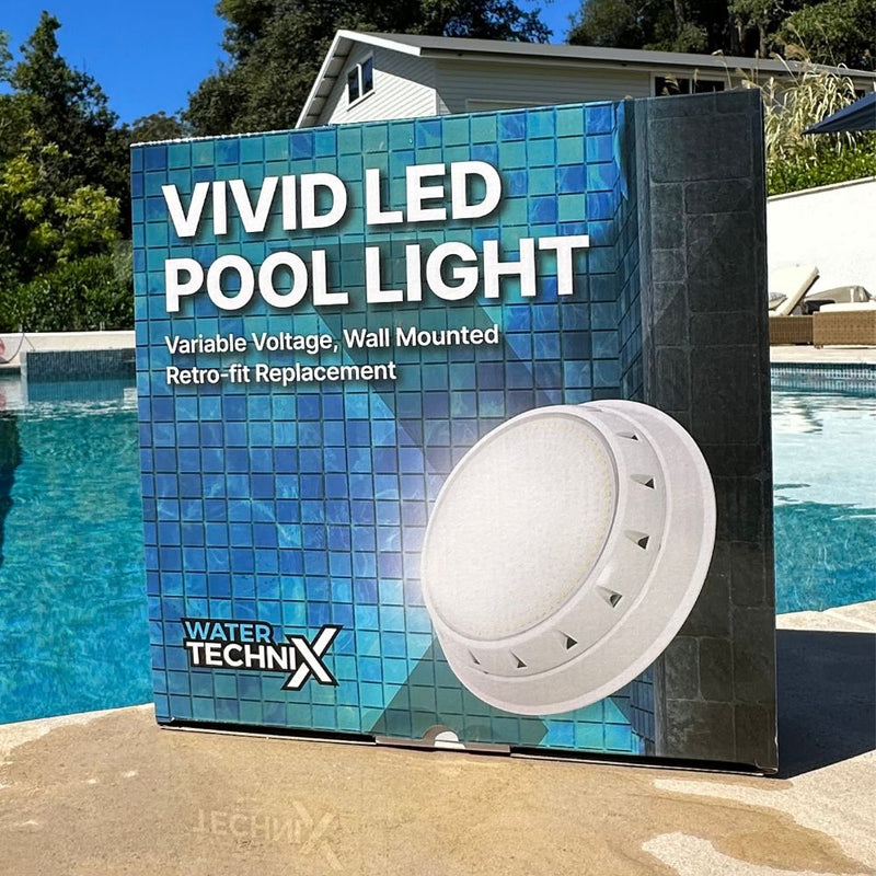 Water TechniX Vivid LED Retro Pool Light White - Surface Mount