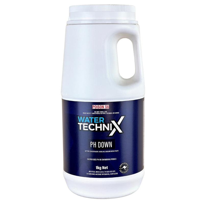 Water TechniX pH Down Decreaser 1kg - Dry Acid Pool Chemical