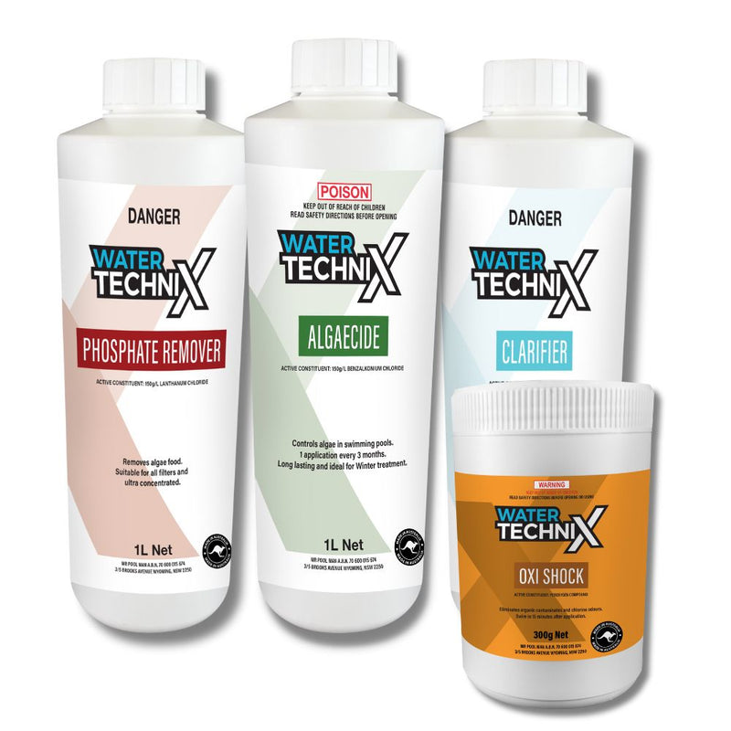 Water TechniX Green To Clean Pool Chemical Bundle