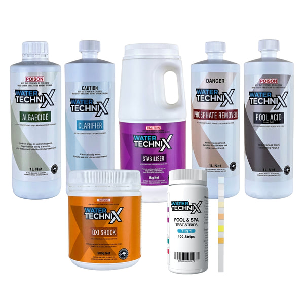 Water TechniX All In One Pool Maintenance Chemical Bundle