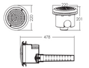 Water TechniX Main Drain Complete Hydrostatic Valve & Stem (Round top)