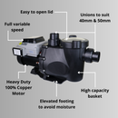 Water TechniX Pump VorteX ECO Variable Speed 1.5HP - Retrofit Astral Viron P320 CTX-Mr Pool Man