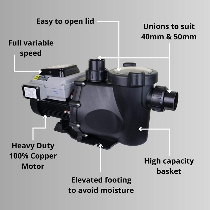 Water TechniX Pump VorteX ECO Variable Speed 1.5HP - Retrofit Astral Viron P320 CTX-Mr Pool Man