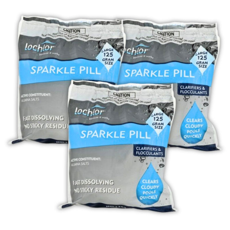 Water TechniX Crystal Tablet Pool Water Clarifier 125g - 3 Pack Bundle