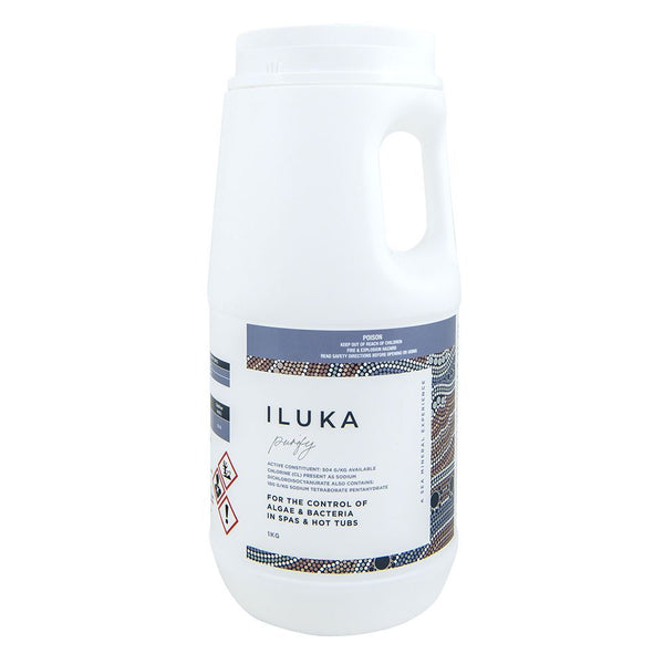 Lo - Chlor Iluka Purify Spa Sanitiser 1Kg - Chlorine Shock Spa Chemical - Mr Pool Man