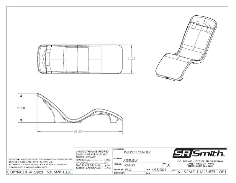 S.R. Smith Lounger R Series Pool White