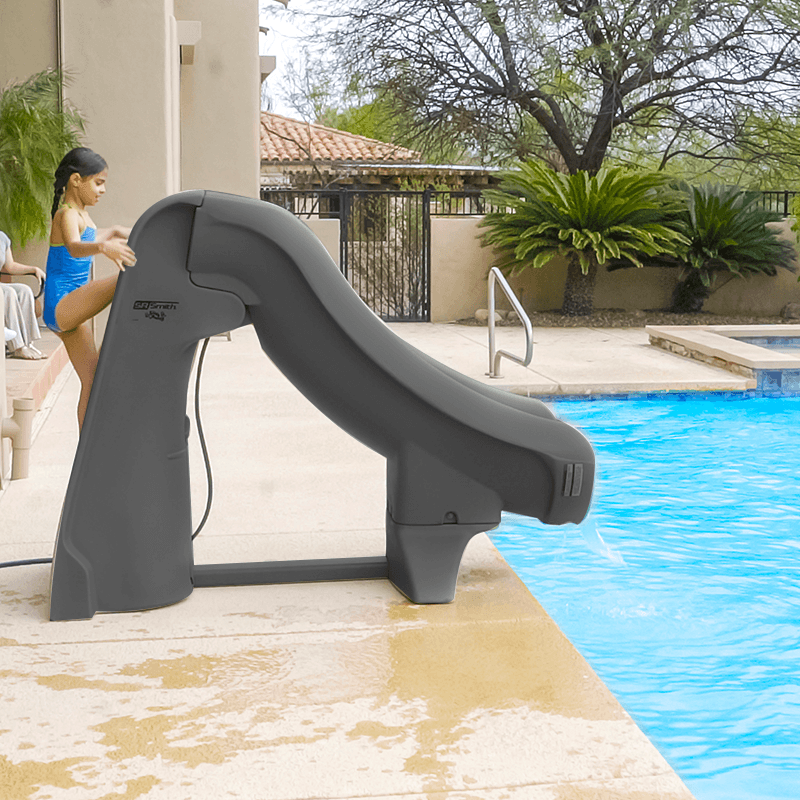 S.R. Smith Slideaway Removable Pool Slide Grey