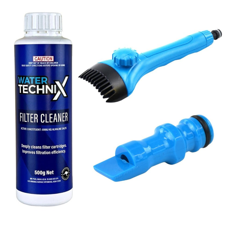 Water TechniX Filter Cleaner, Nozzle & Water Wand Bundle - Mr Pool Man