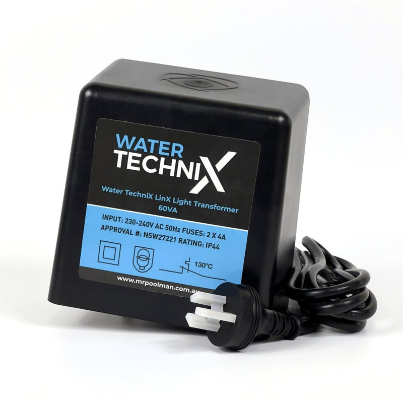 Water TechniX LED Pool Light Transformer - LinX - 60W 12V AC Dual Output - Mr Pool Man