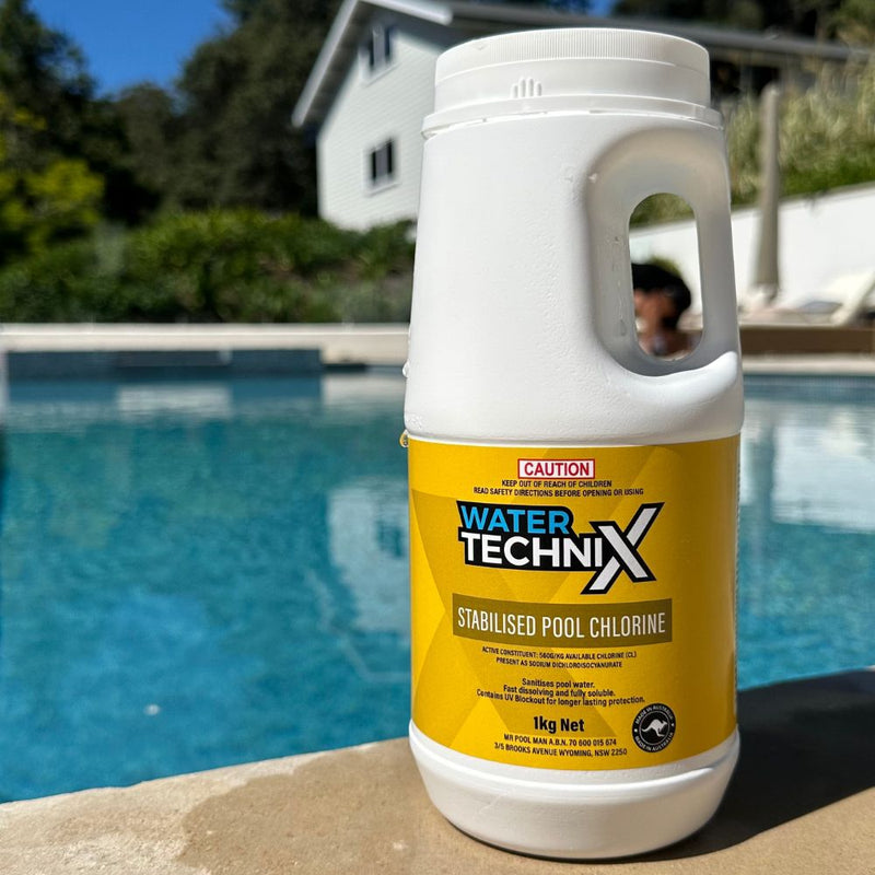 Water TechniX Stabilised Pool Chlorine Shock 1Kg - Pool Chemical