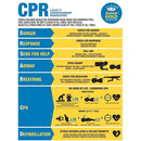 Aussie Gold Pool CPR Resuscitation Sign - DRSABC Spa Safety Chart-Mr Pool Man
