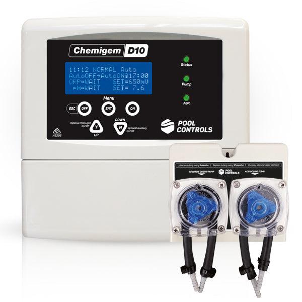 Chemigem D10 P Liquid Chlorine & pH Feeder Dosing Machine-Mr Pool Man