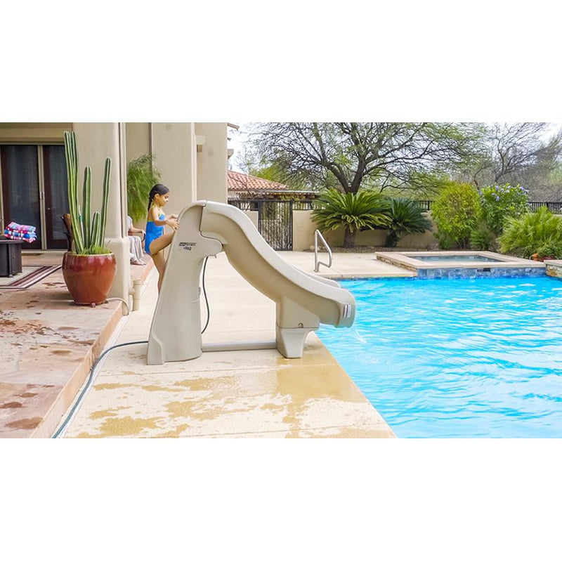 S.R. Smith Slideaway Removable Pool Slide Taupe-Mr Pool Man