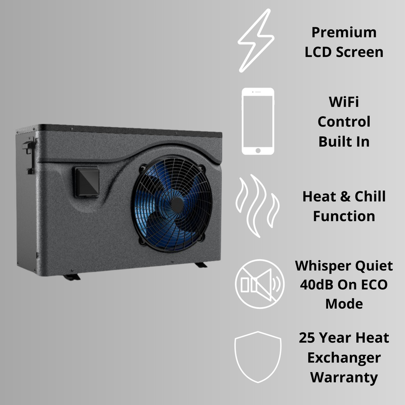 Water TechniX Paradise Inverter Pool Heater & Chiller 9kW w/ WiFi-Mr Pool Man