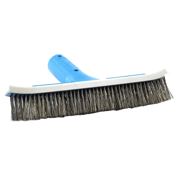 Aussie Gold Pool Algae Brush Stainless Steel 10" 25cm - Mr Pool Man