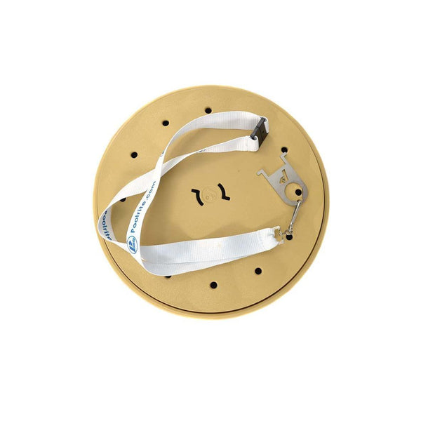 Poolrite Skimmer Deck Lid Lock Down Beige With Dress Ring & Key - Mr Pool Man