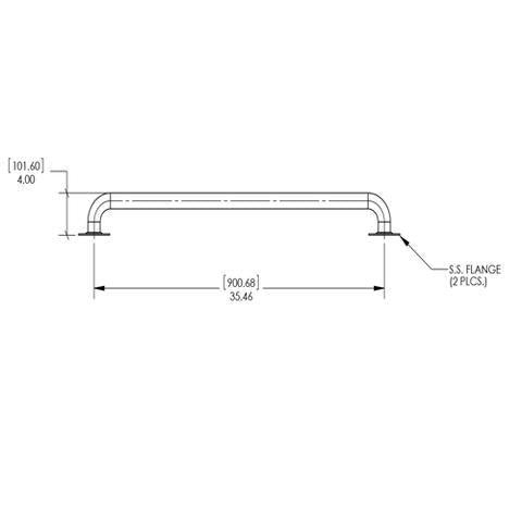 S.R. Smith Rail Safety Flanged 1200mm - Mr Pool Man