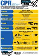 Water TechniX Pool CPR Resuscitation Sign - DRSABC Spa Safety Chart - Mr Pool Man