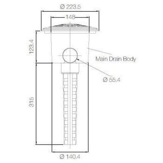 Waterco Main Drain Complete Hydrostatic Valve & Stem (Round top) - Mr Pool Man